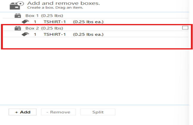 Create a multiple box shipment